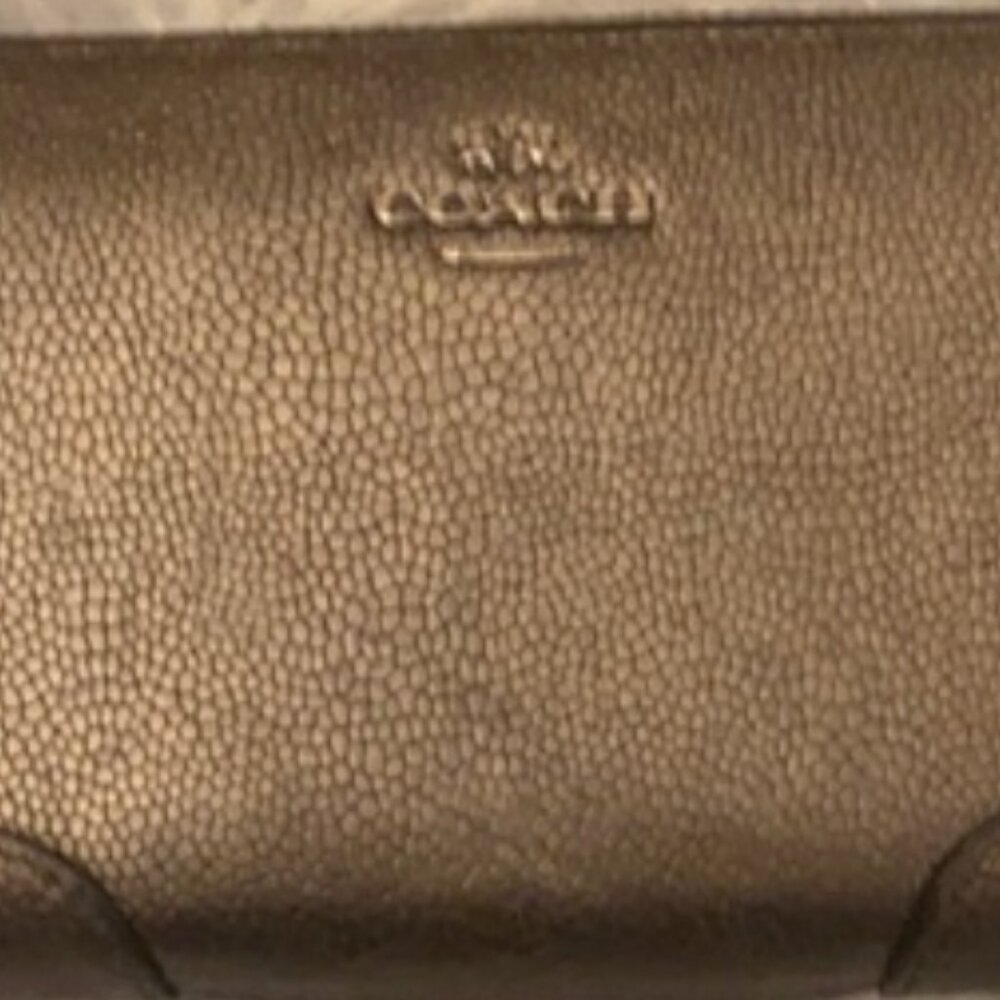 Coach Large Accordion Zip Wallet Gunmetal